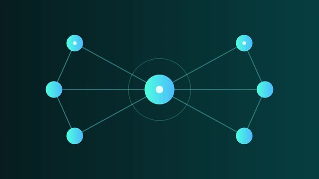 Hub and Spoke Network Connections Animation