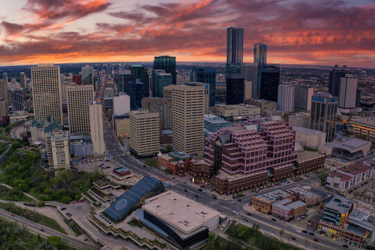 Aerial View of Edmonton, Alberta during Summer