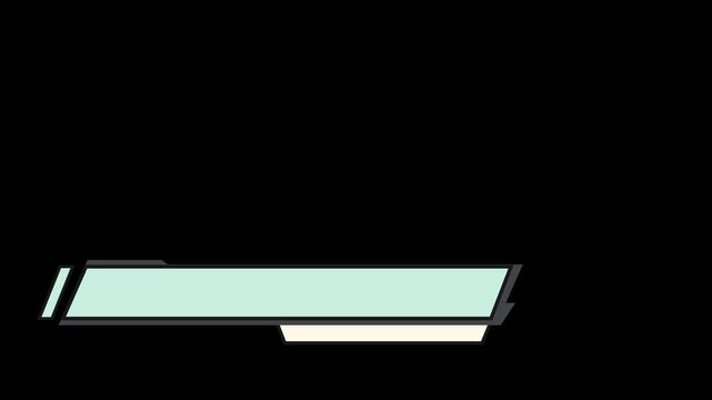 Mint angular framed lower third with detached accent
