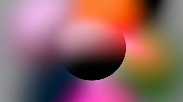 Forme sombre sur un fond abstrait aux couleurs diffuses
