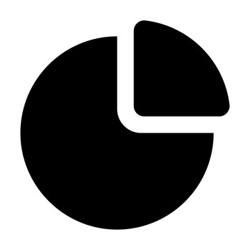 PNG Minimalist black pie chart illustration, UI icon on transparent background