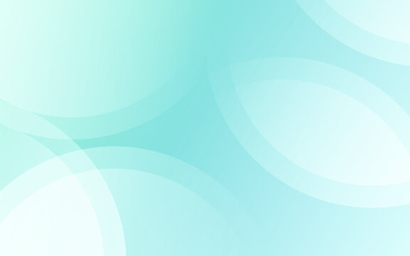 Abstract Soft Cyan Gradient Background Featuring Elegant Overlapping Circular Shapes for Modern Design