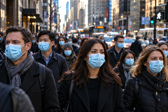 AI IMAGES FOR PLAGUE, FACE MASK, TEST TUBE, QUARANTINE, RUSSIA, DANGER, PREPARE, AI FICTITIOUS IMAGES.
