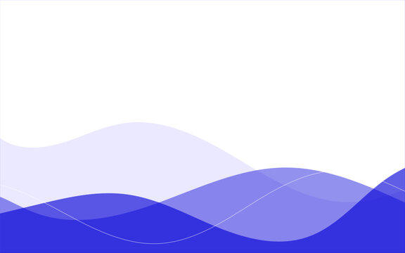 Abstract Blue Wave Background Featuring Smooth Gradient Curves for Professional Presentation Design