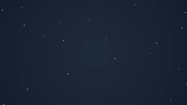 Christmas Gift Box with Merry Xmas Label Floating in a Dark Night Sky with Glowing Stars