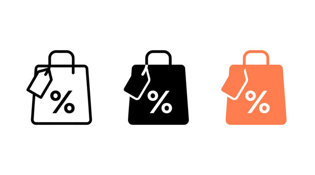 Ecommerce promotion icon design set vector illustration with shopping bags