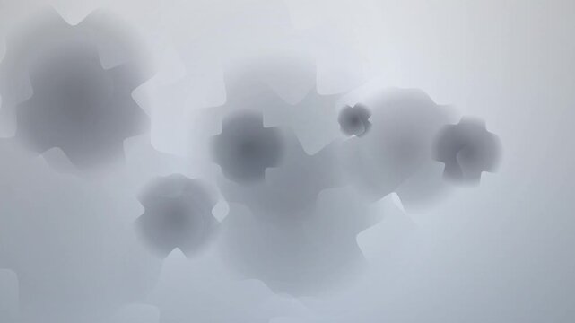 Abstract Cloud Shapes in Soft Gradient Monochrome Background