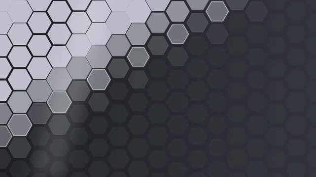 Hexagonal Grid Transition Sequence Animation Frames