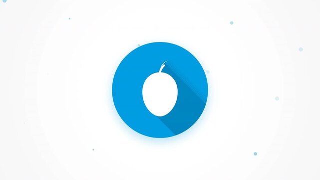 Minimalist Blue Apple Logo Design.