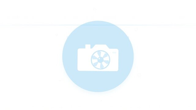 Minimalist Camera Icon Animation Sequence.