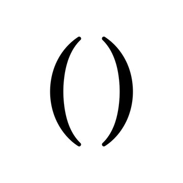 Bracket symbol on white
