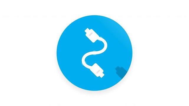 Modern USB Flash Drive Icon Animation.