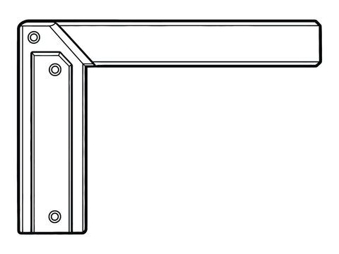 Metal framing square tool icon