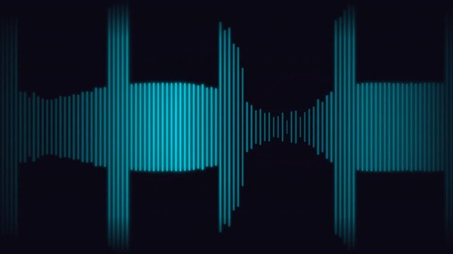 Abstract Neon Wave Sound Visualization Background.