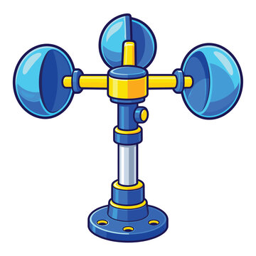 Pixel art anemometer weather instrument icon