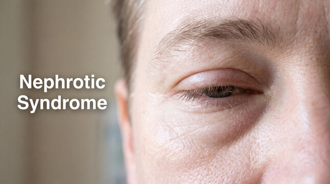 Nephrotic syndrome presenting with severe periorbital edema and facial swelling in adult patient