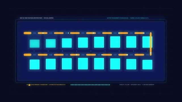 futuristic technology digital interface animation, cyberspace hud element