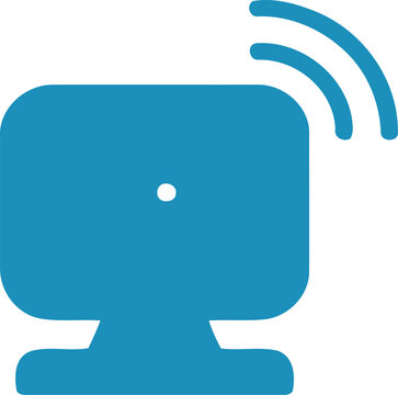 Computer Monitor Wireless Network and Internet Connectivity Icon Set
