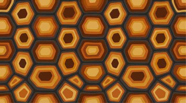 Seamless tortoise shell pattern vector background for fashion design
