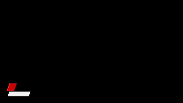 A professional lower third broadcast graphic featuring a red and white design with the text 'BREAKING NEWS' and 'LIVE BROADCAST COVERAGE' set against a solid black background, ready for overlay in vid