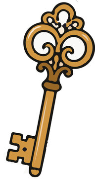 key on a white background