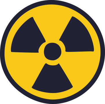 Radioactive Hazard Symbols and Nuclear Radiation Safety Icons Set
