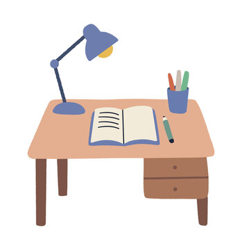 neat study desk