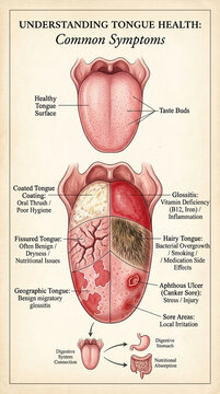 Tongue Health Chart Common Symptoms and Conditions Explained Visually