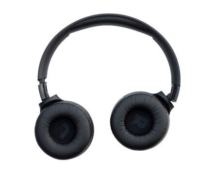 Black Wireless Bluetooth Headphones Isolated PNG