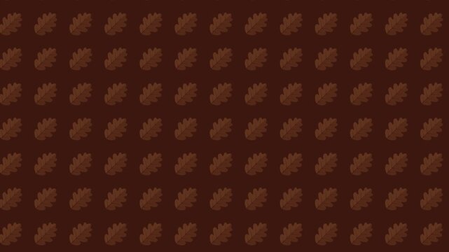Brown Oak Leaf Pattern Seamless Loop