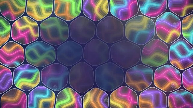Tissue System of Plant Anatomy. Prismatic fluid streaming in glassy plant cells seamless loop