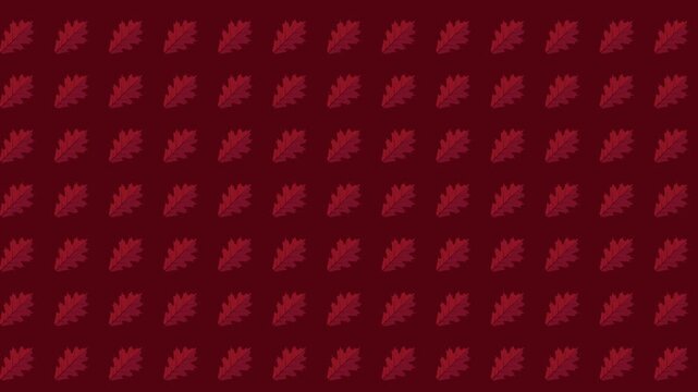 Red Oak Leaves Seamless Motion Loop