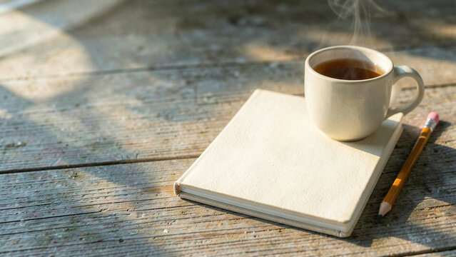 Journaling Workspace Herbal Tea Setup