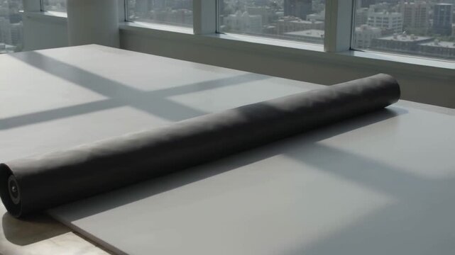 Minimalistisches Designstudio mit edler Seide