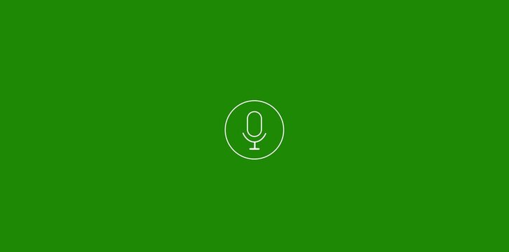 microphone Icon of nice animated for your videos easy to use with Transparent Background.Voice recording podcast microphone icon .Digital Microphone line icon,