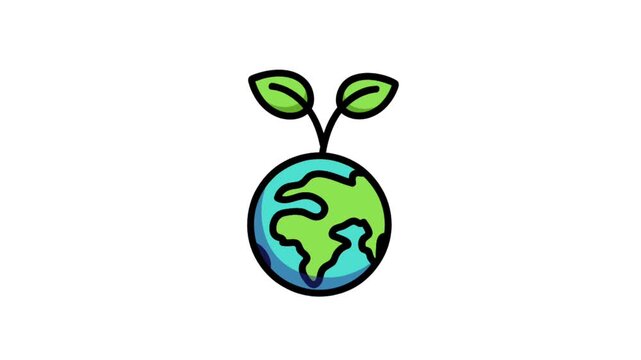 Eco-friendly environmental awareness concept with earth and plant