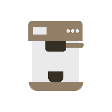 espresso maker flat vector illustration 