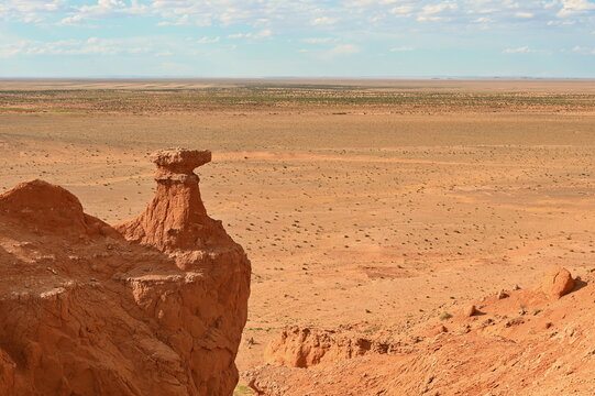 Beautiful landscape of Flaming Cliffs, Mongolia