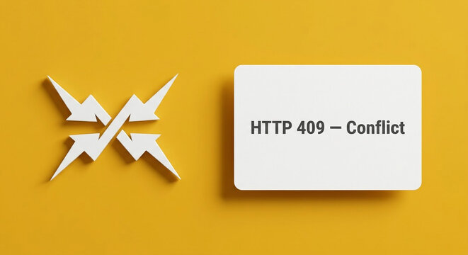 409 Conflict Web Request Error Concept