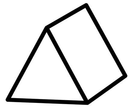 Simple triangular prism shape outline