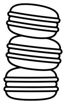 Stack of three macarons