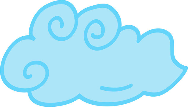 blue swirling wind cloud