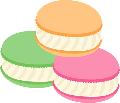 colorful stacked macarons