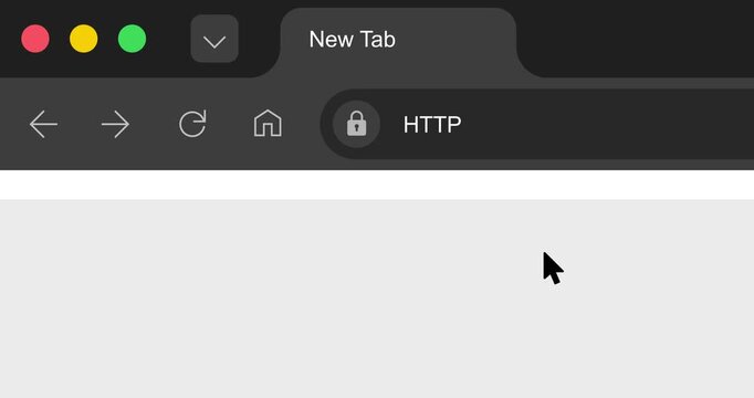 Animation browser address bar https protocol security show typing