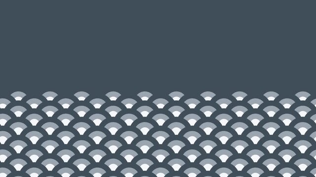 Slate gray overlapping scale pattern gliding like waves seamless loop