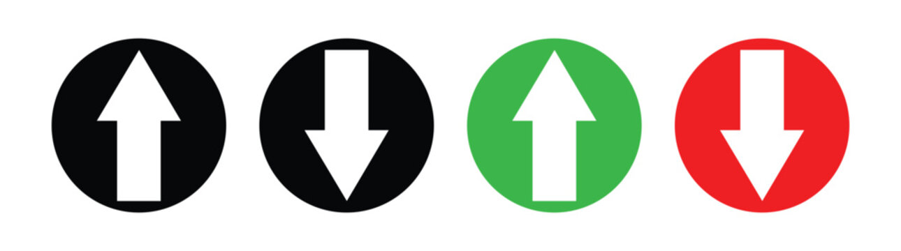 Up Down Arrow Icons for Growth and Decline Indicators
