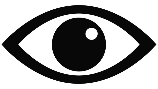 visibility icon flat outline in black
