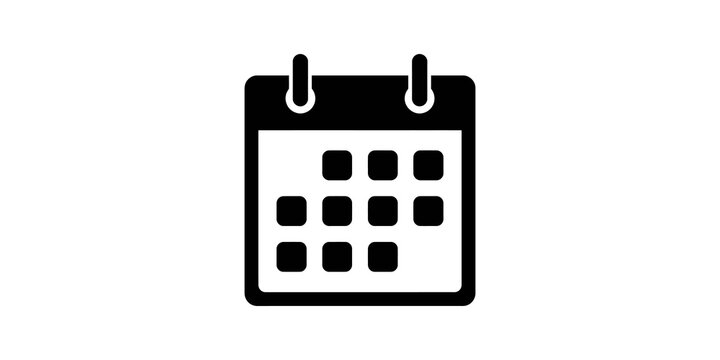 Calendar icon, date symbol for planning and scheduling