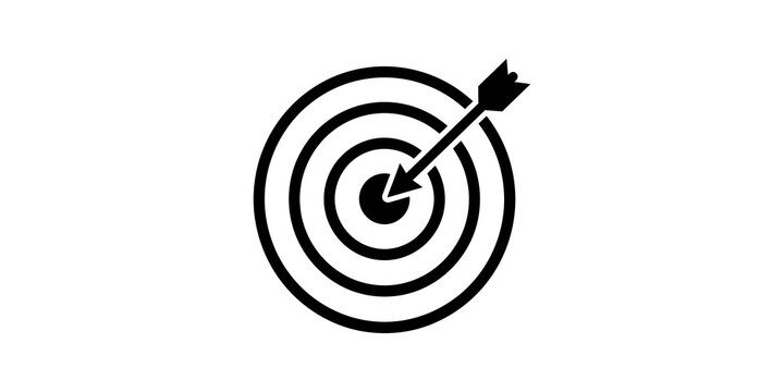 Target with arrow icon for goals and success.
