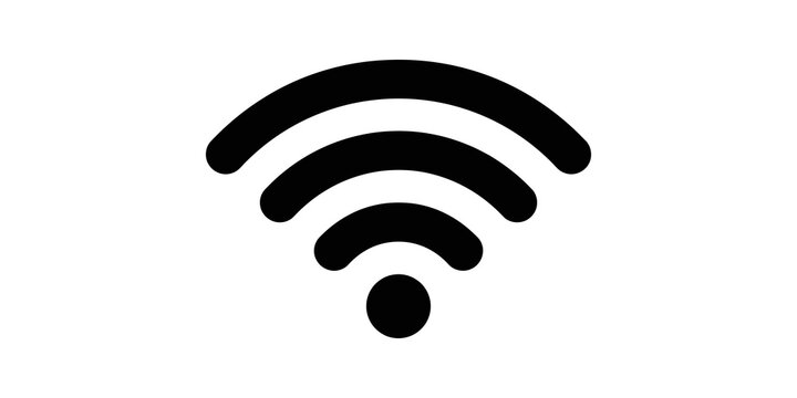 Wifi symbol broadcast signal connection for wireless internet network and technology.